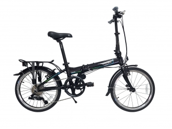 Велосипед DAHON Mariner D8, Shadow Black. Крылья, багажник с резинкой, подножка, насос в подс. штыре, Landing gear